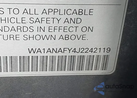 2018 Audi Q5 2.0T Premium/2.0T Tech Premium z USA, uszkodzony, nr VIN WA1ANAFY4J2242119